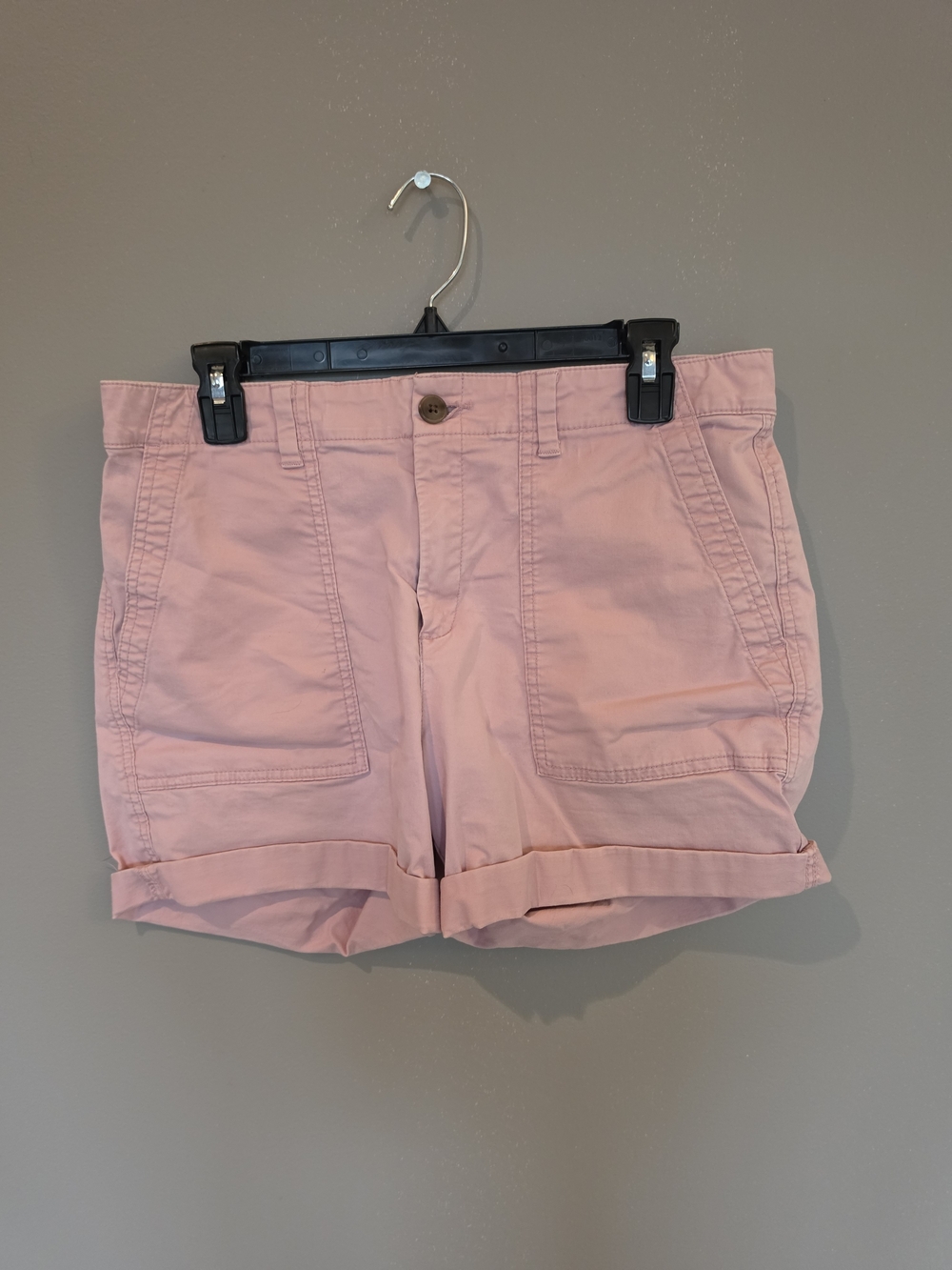 GAP Light Pink Roll-Cuff Bermuda Shorts